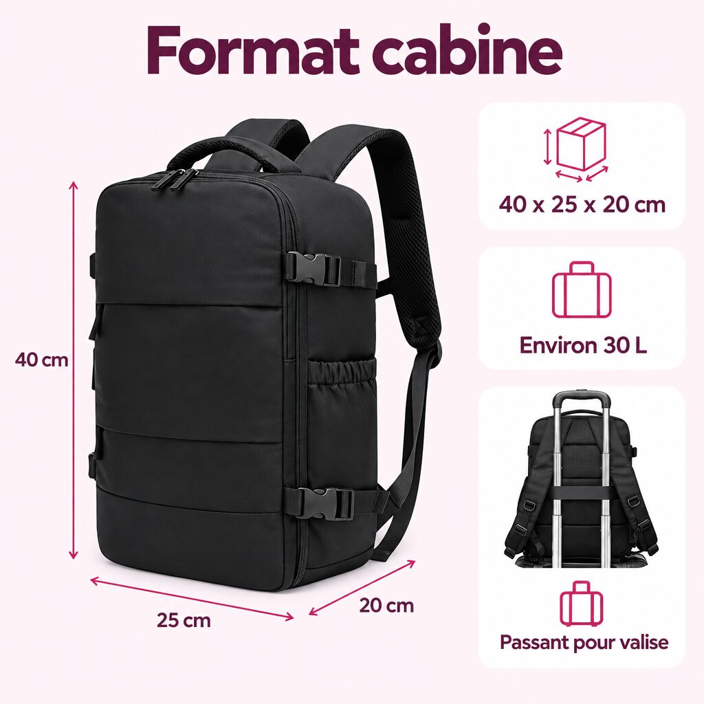 Sac à dos cabine sous vide : caractéristiques