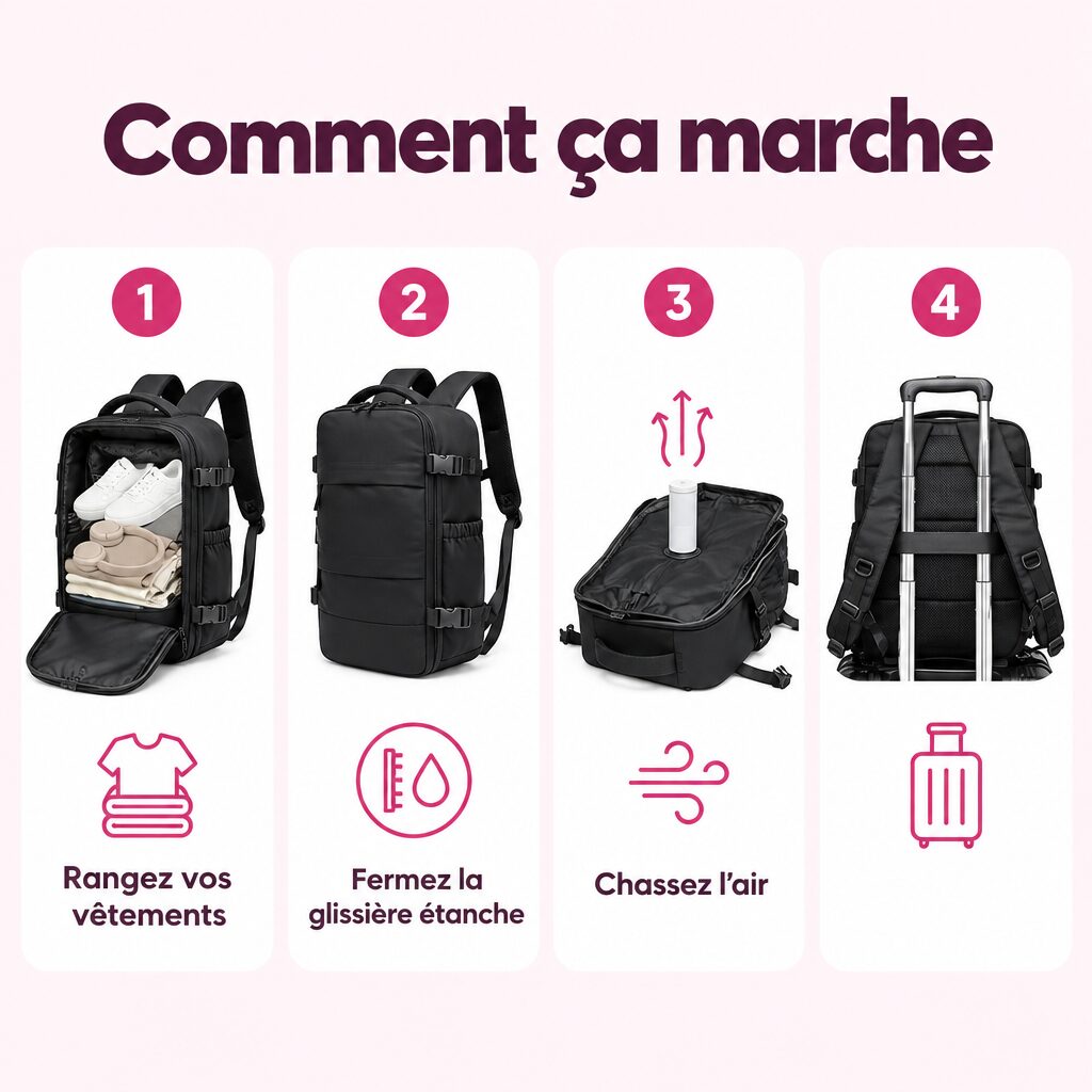Sac à dos cabine sous vide : caractéristiques