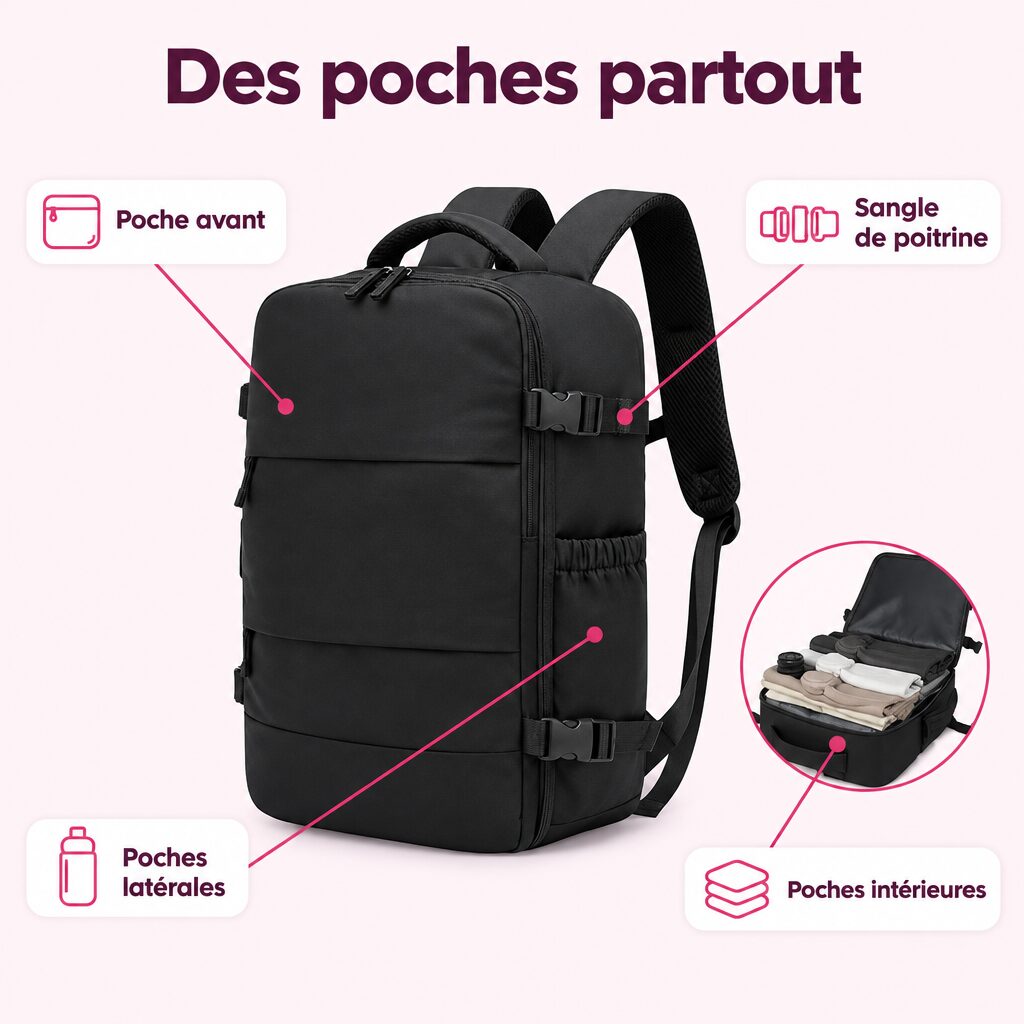 Sac à dos cabine sous vide : caractéristiques