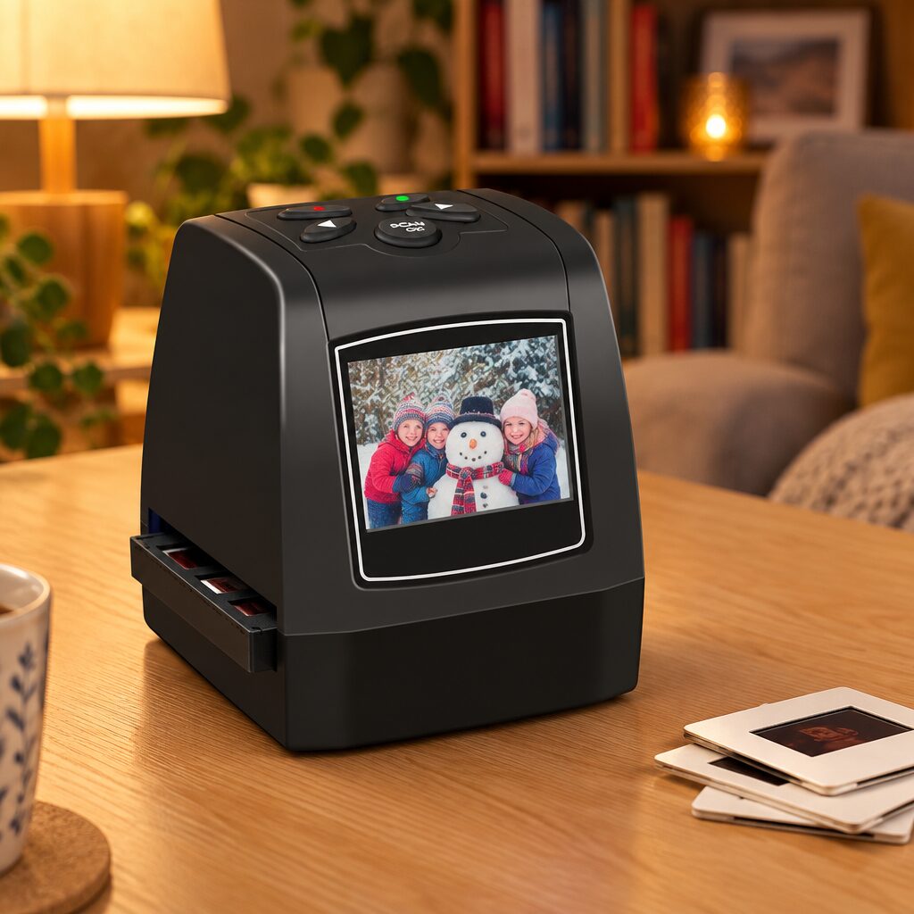 Scanner de diapositives en situation