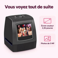 Scanner de diapositives : caractéristiques