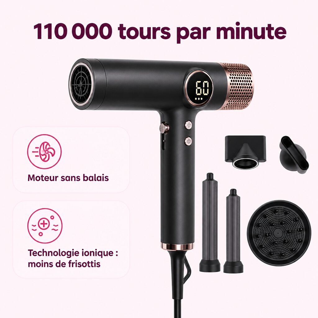 Sèche-cheveux ionique : caractéristiques