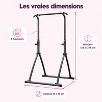 Station de traction et dips : caractéristiques