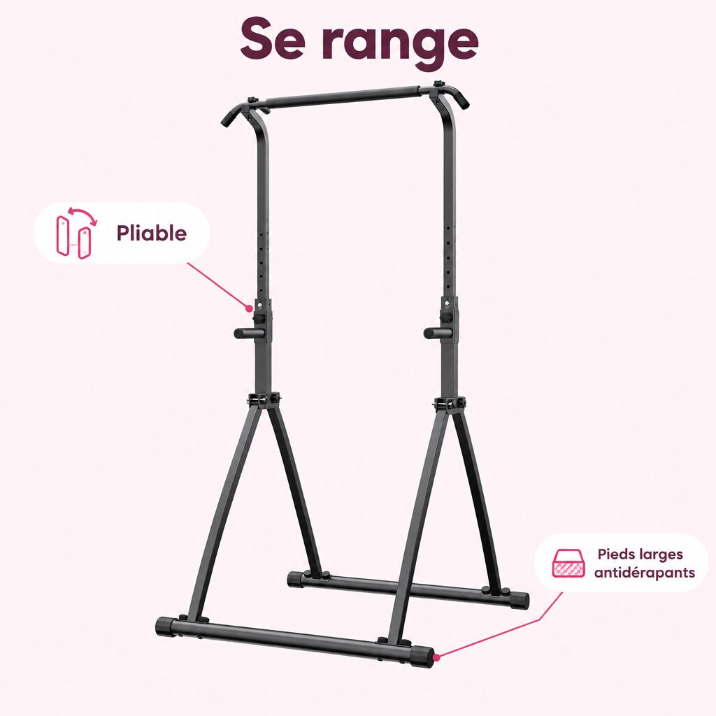 Station de traction et dips : caractéristiques