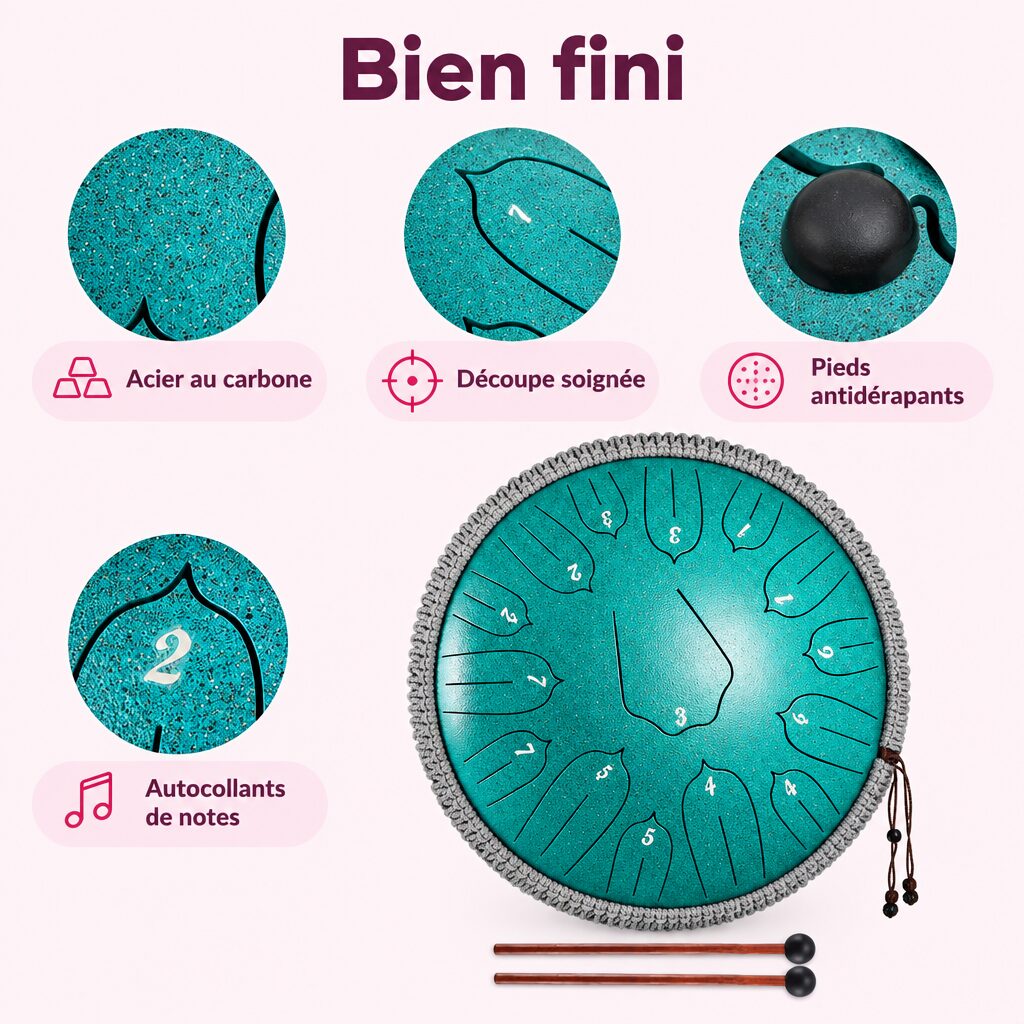 Tambour à languettes : caractéristiques