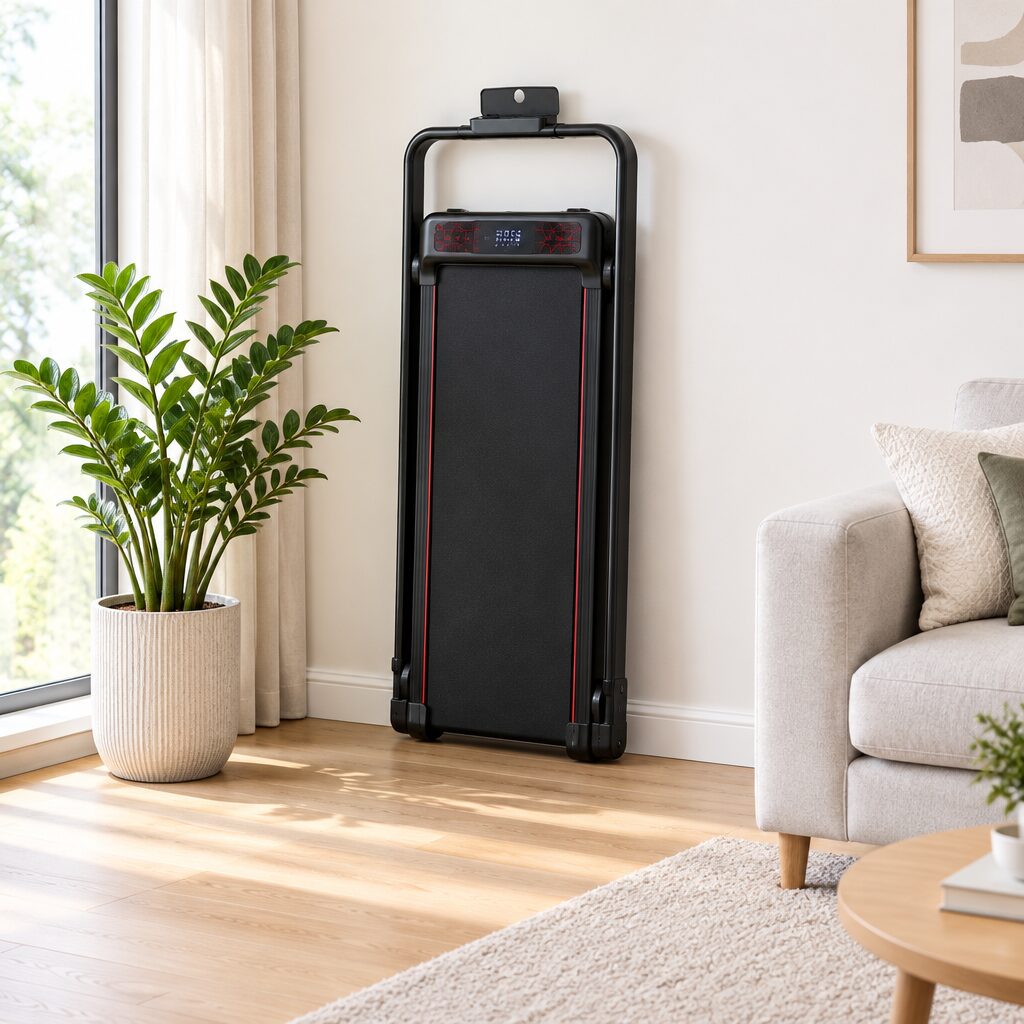 Tapis de marche pliable avec pente en situation