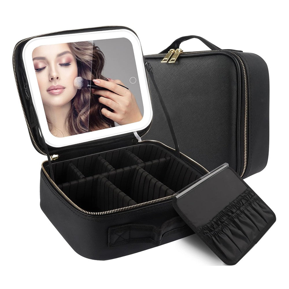 Mallette à miroir LED, noire