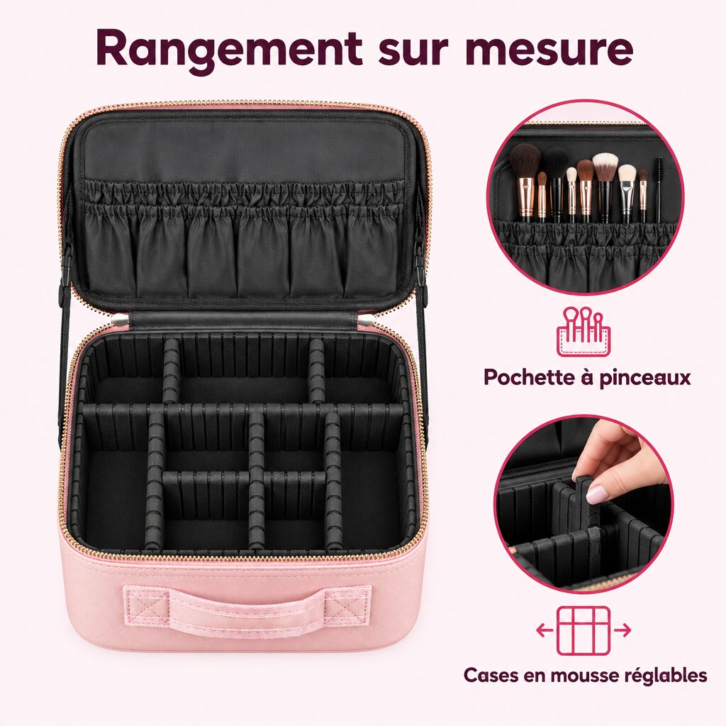 Mallette à miroir LED : caractéristiques