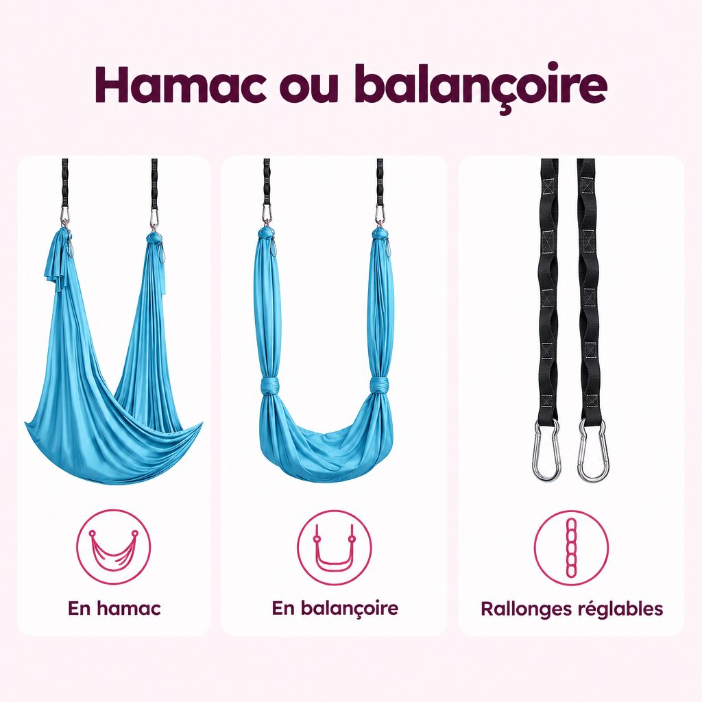 Hamac de yoga aérien : caractéristiques